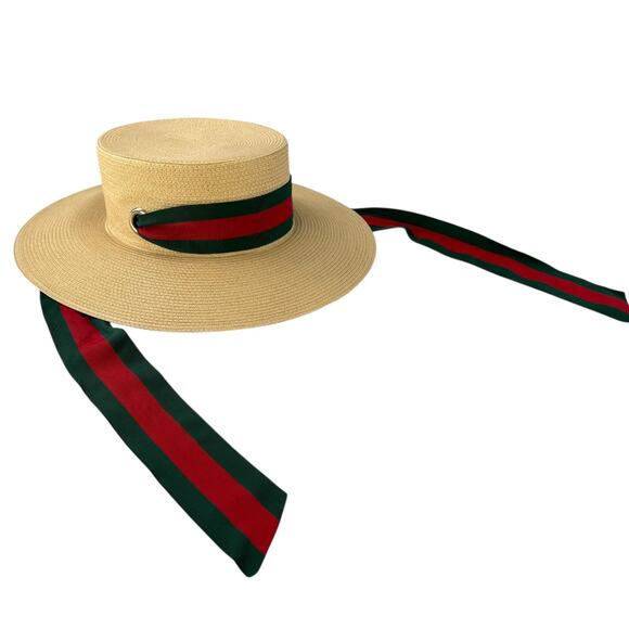 Gucci Sherry Line Straw Boater Hat main image 9